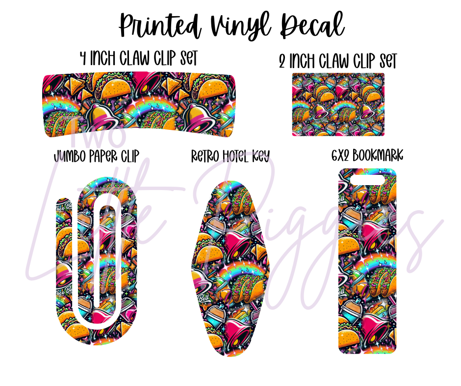 Printed Vinyl - Taco Bell Doodle