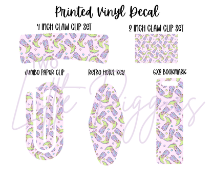 Printed Vinyl - Space Cowgirl Boots