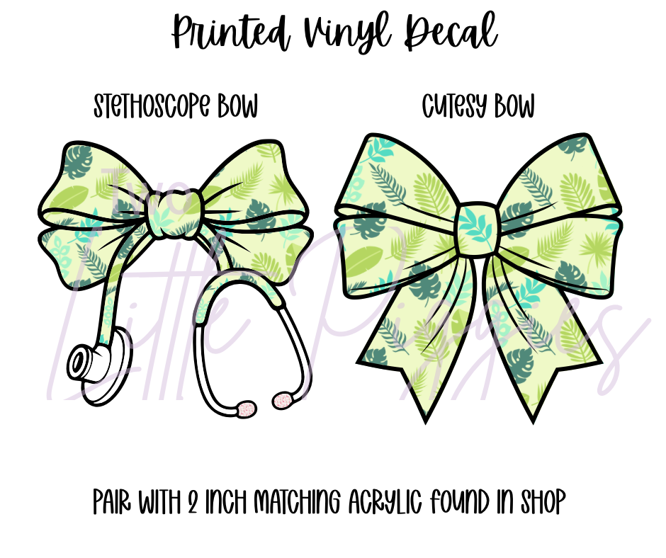 Printed Vinyl - Tropical Green Leaves