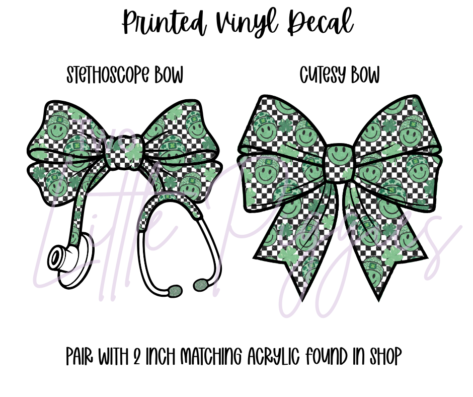 Printed Vinyl - Clover Smiley