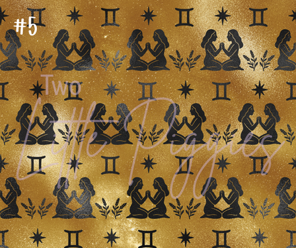 Printed Vinyl - Gemini - Black and Gold
