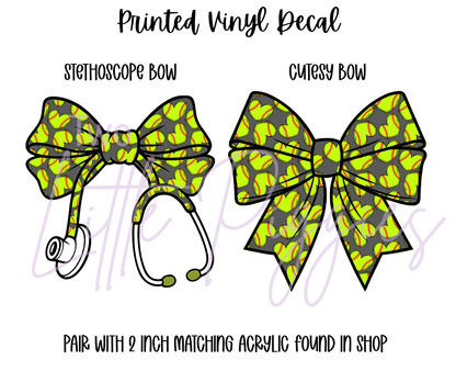 Printed Vinyl - Softball Hearts