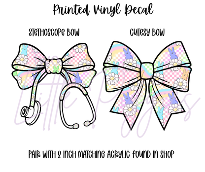 Printed Vinyl - Checkered Candy Bunny