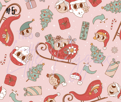 Printed Vinyl - Groovy Retro Christmas