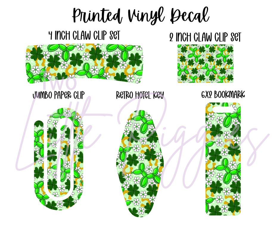 Printed Vinyl - St. Patrick's - Balloon Dog