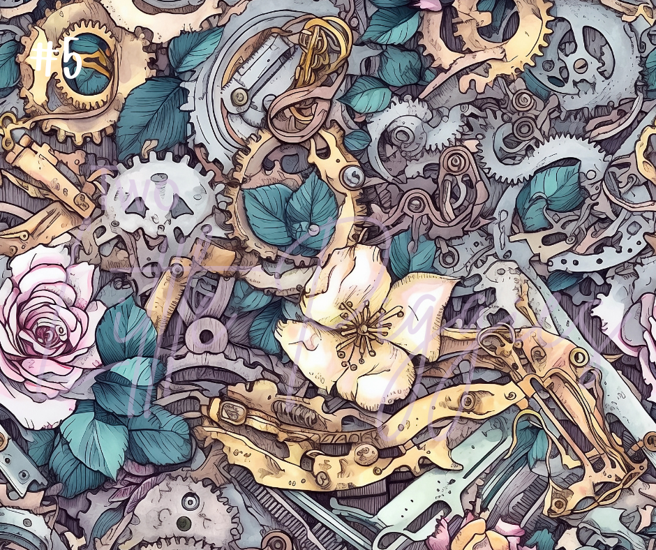 Printed Vinyl - Colorful Steampunk