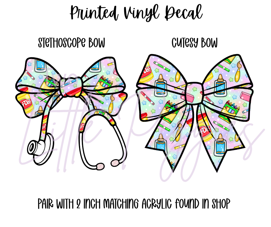 Printed Vinyl - Back to School - School Supplies