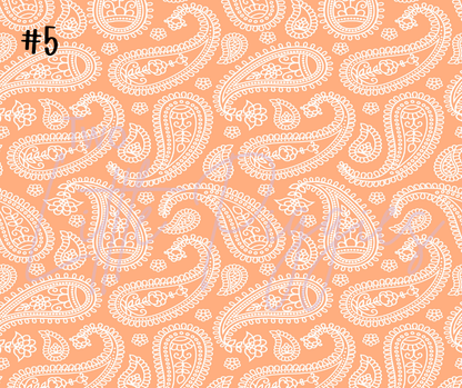 Printed Vinyl - Pastel Paisley
