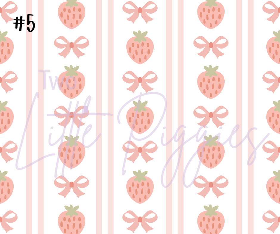Printed Vinyl - Whimsy Strawberry Collection