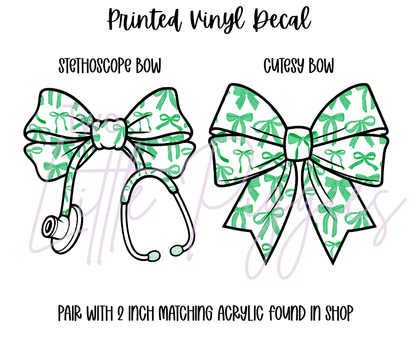 Printed Vinyl - St Patrick's Day Bows