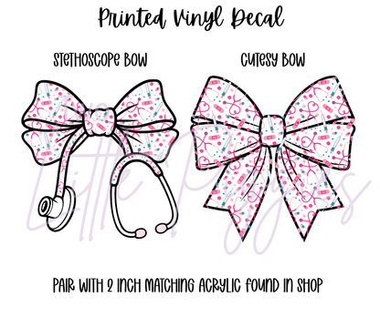 Printed Vinyl - Girly Nurse