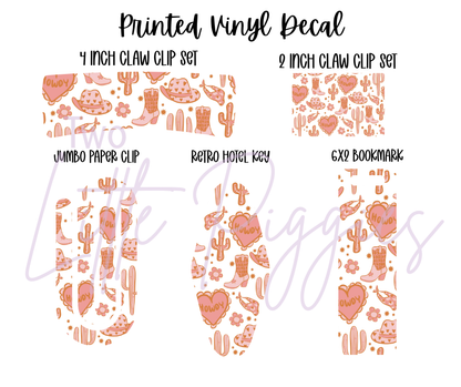 Printed Vinyl - Valentine - Western