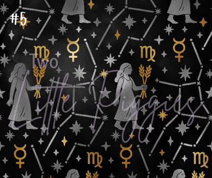Printed Vinyl - Virgo - Black and Gold