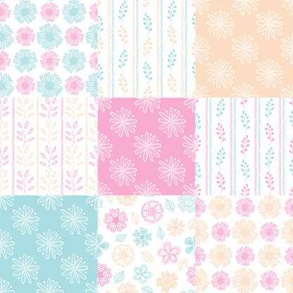 Printed Vinyl - Springtime Flowers