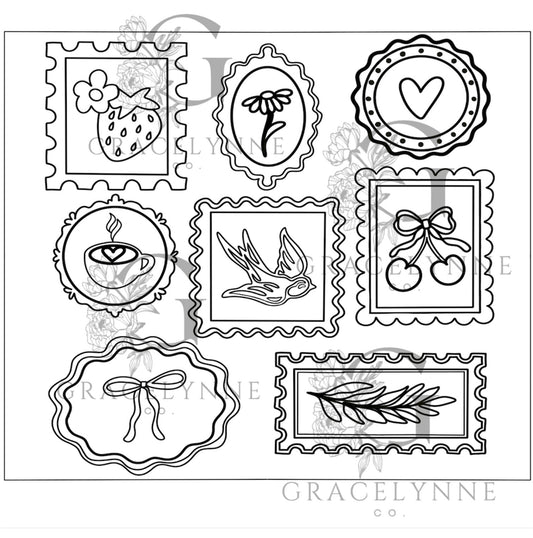 Literally Just A Girl Stamp Template