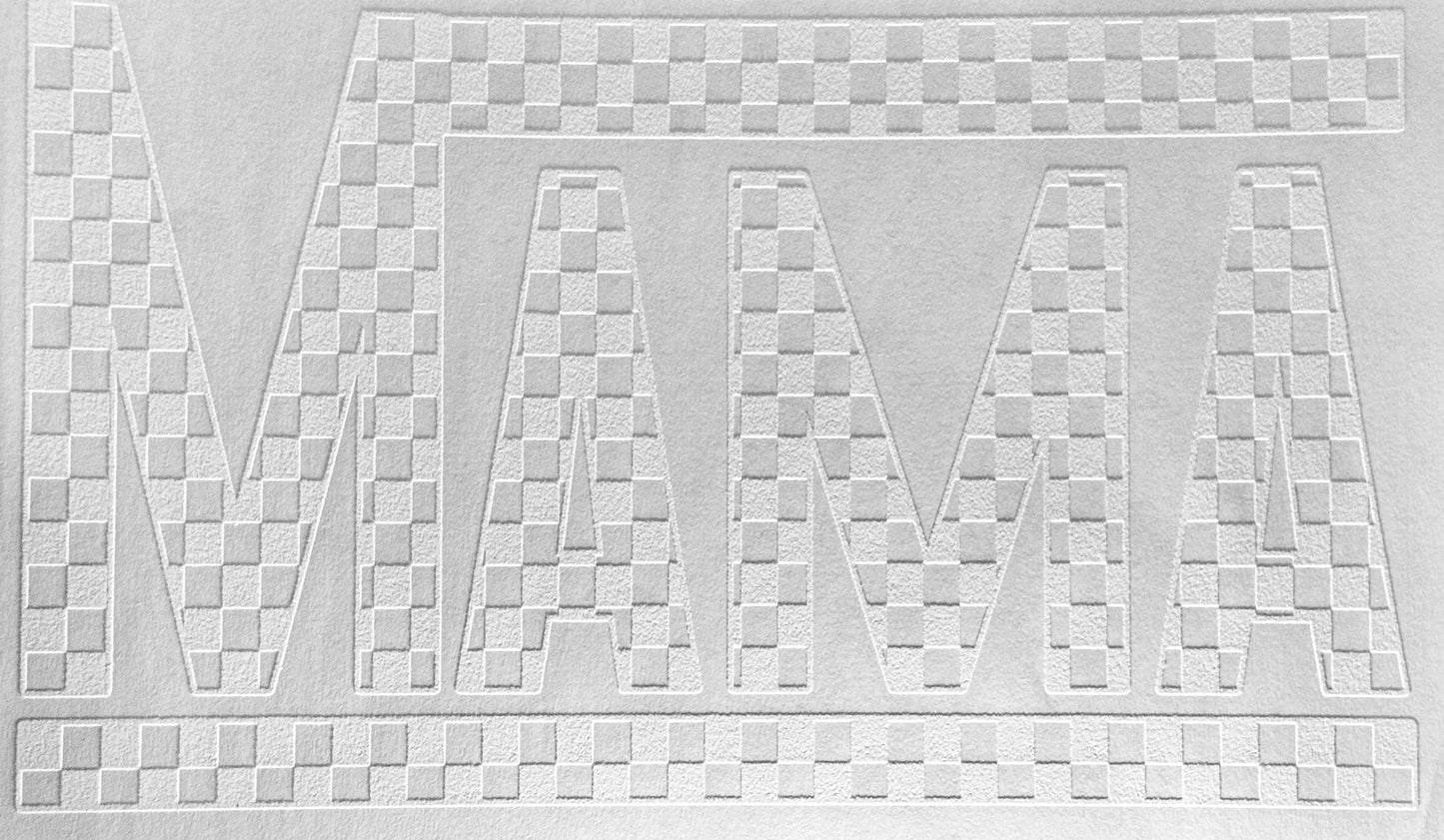 Checkered Mama_White Ink