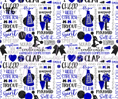 Printed Vinyl - Cheer - Royal Blue