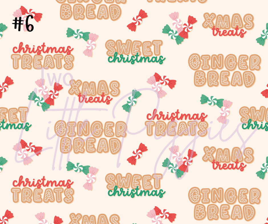 Printed Vinyl - Gingerbread Christmas