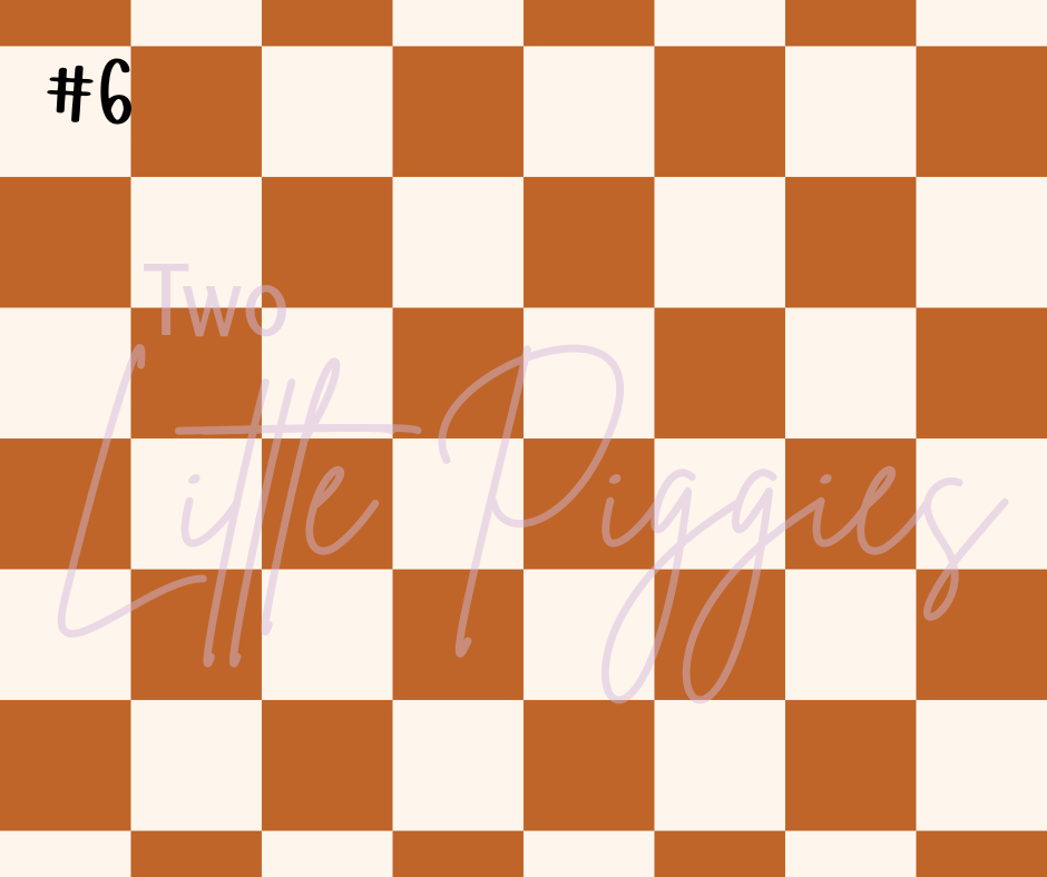 Printed Vinyl - Checkers - Boho Muted
