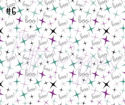 Printed Vinyl - Halloween Teal & Purple Collection