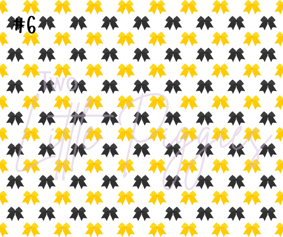 Printed Vinyl - Cheer - Yellow and Black
