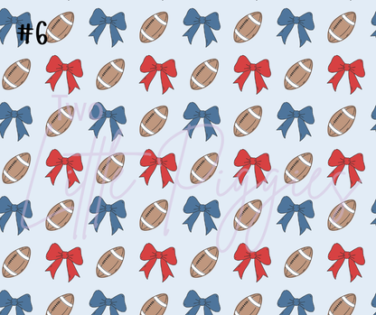 Printed Vinyl - Football and Bows