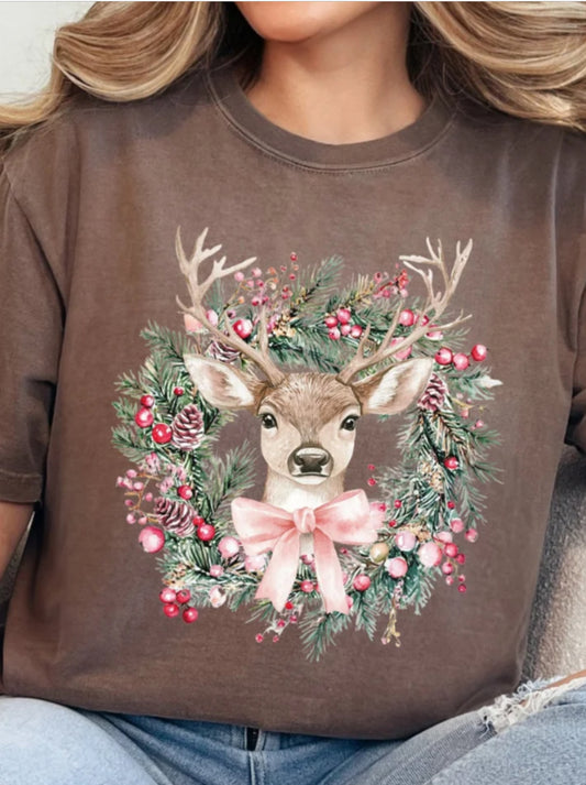 Wreath & Deer_Color DTF