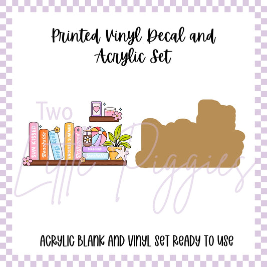 Printed Vinyl and Acrylic Set - Summer Bookshelf