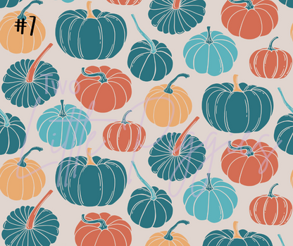 Printed Vinyl - Teal Pumpkin