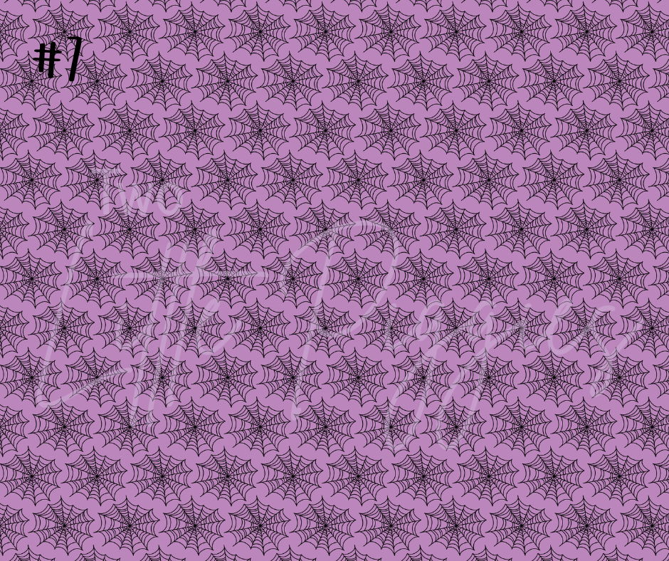 Printed Vinyl - Halloween Teal & Purple Collection