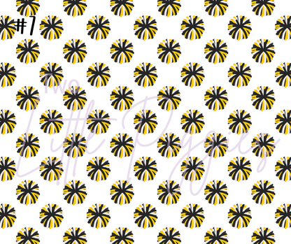 Printed Vinyl - Cheer - Yellow and Black