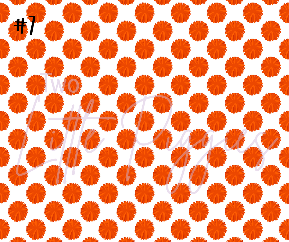Printed Vinyl - Cheer - Orange and Black