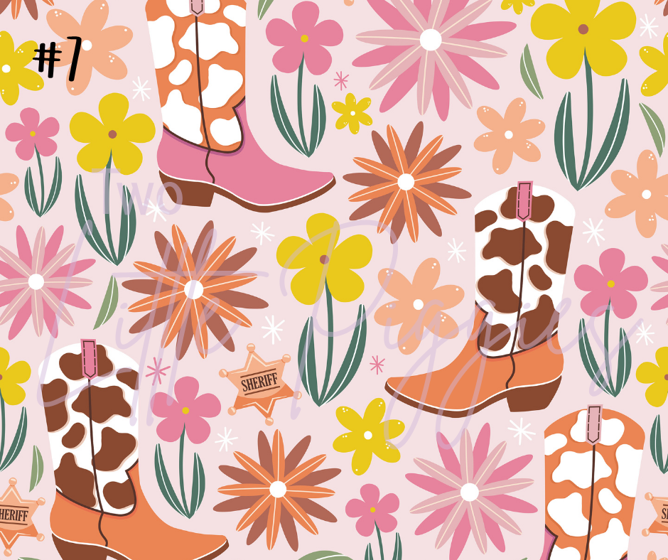 Printed Vinyl - Western Cowgirl