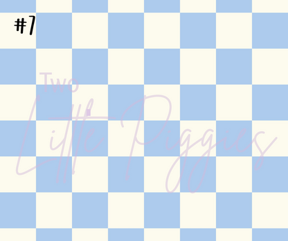 Printed Vinyl - Pastel Checkers Collection