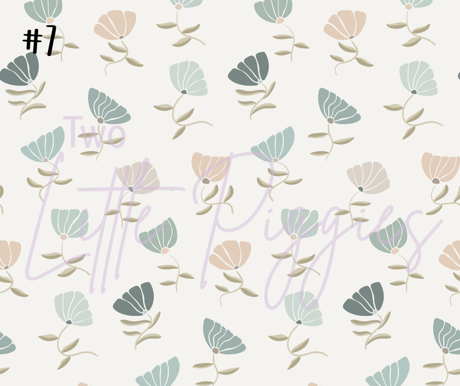 Printed Vinyl - Retro Floral