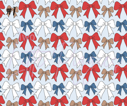 Printed Vinyl - Football and Bows