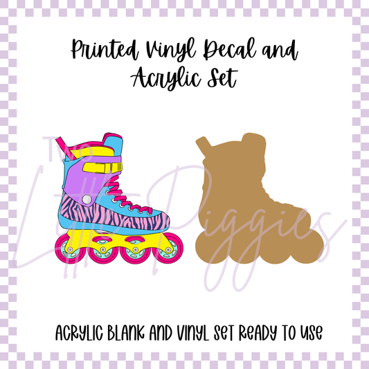 Printed Vinyl and Acrylic Set - 90's - Rollerblade