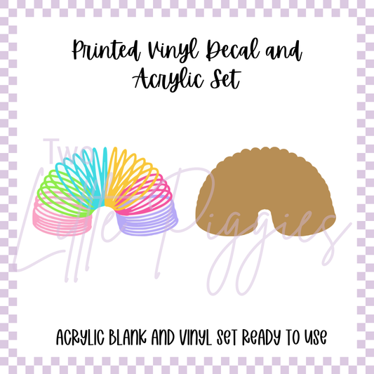 Printed Vinyl and Acrylic Set - 90's - Slinky