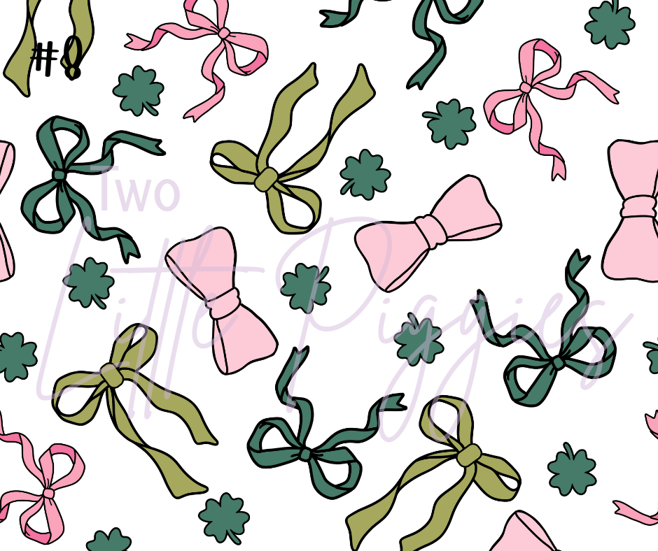 Printed Vinyl - St. Patrick's - Bows, Disco, and Balloon Dogs