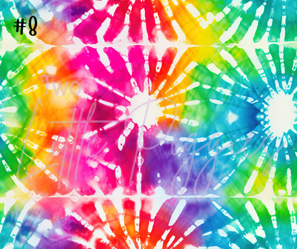 Printed Vinyl - Rainbow Tie Dye