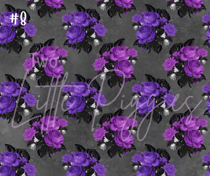Printed Vinyl - Halloween Floral Collection