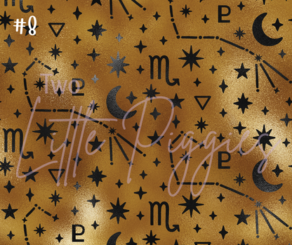 Printed Vinyl - Scorpio - Black and Gold