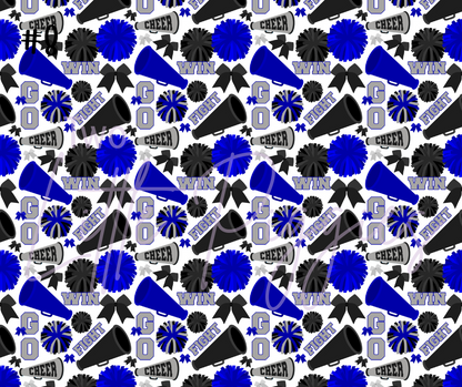 Printed Vinyl - Cheer - Royal Blue