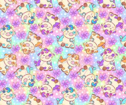 Printed Vinyl - Springtime Cows