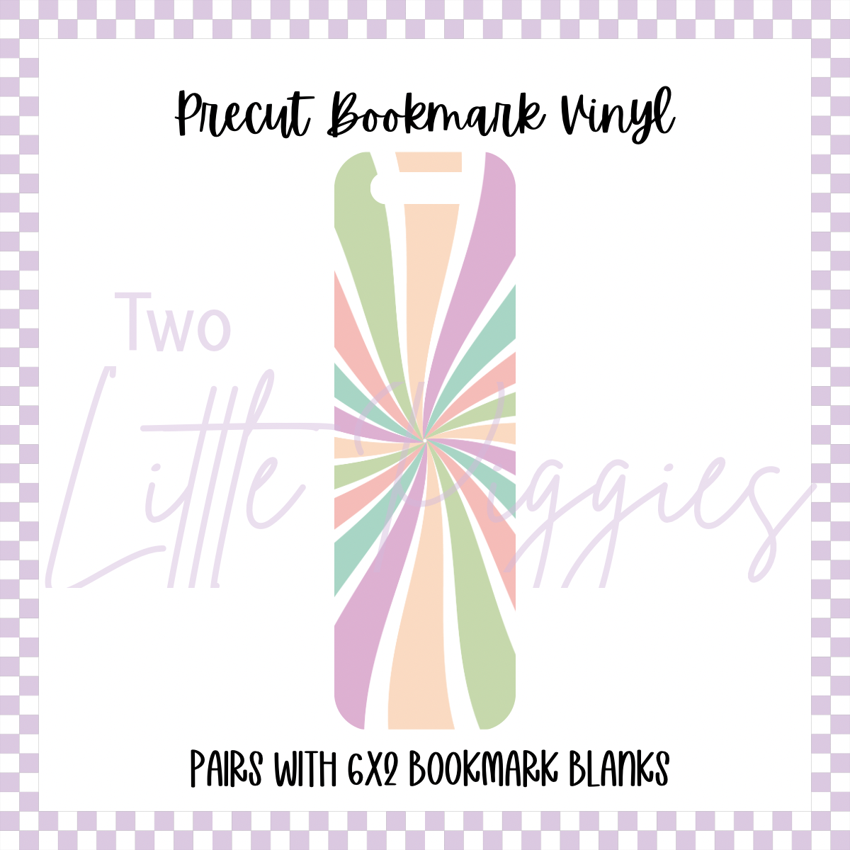 Printed Vinyl - Bookmark - Spring Swirl (Printed on Clear)