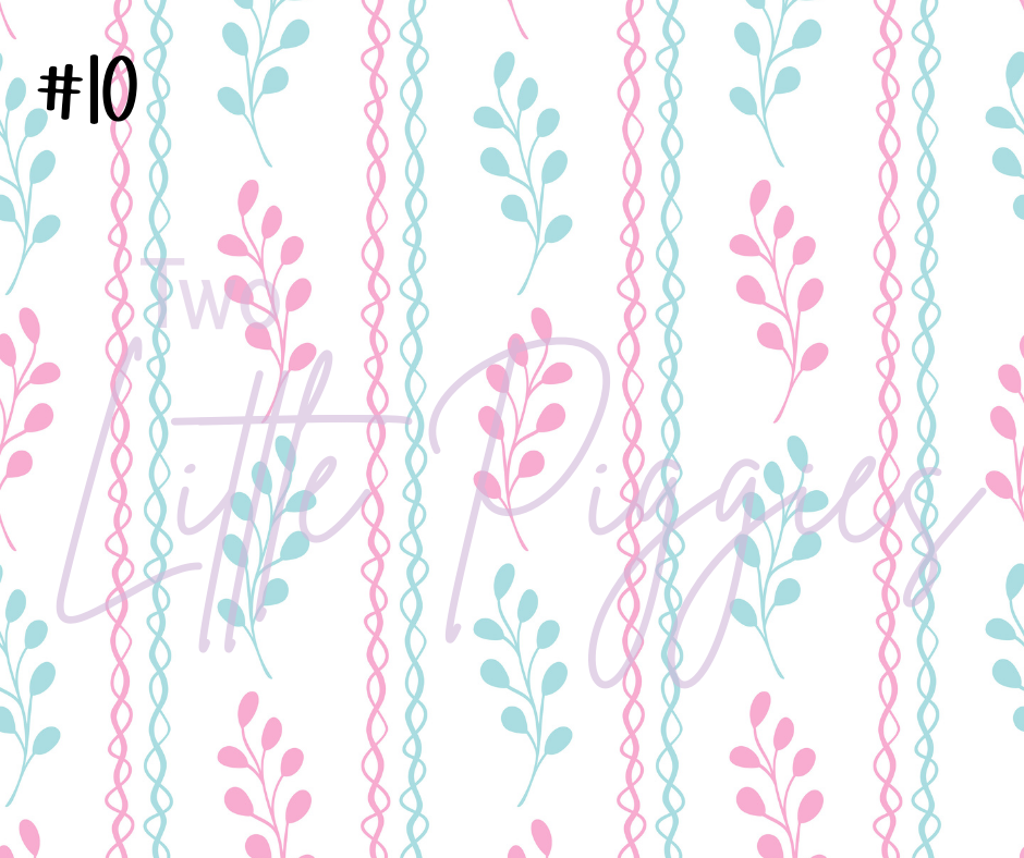 Printed Vinyl - Springtime Flowers