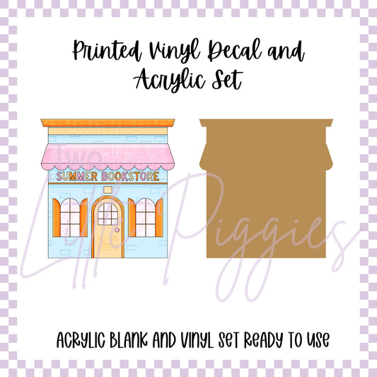 Printed Vinyl and Acrylic Set - Summer Bookstore