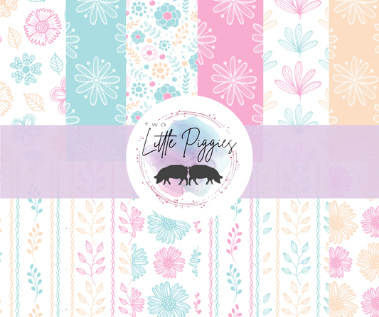 Printed Vinyl - Springtime Flowers