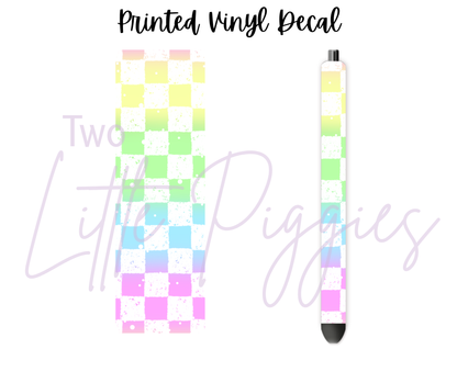 Printed Vinyl - Distressed Checkers