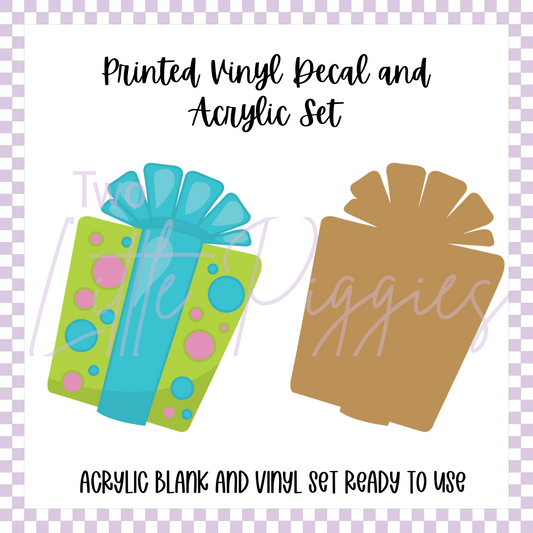 Printed Vinyl and Acrylic Set - B/P/G Present